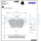 Delphi | Bremsbelagsatz, Scheibenbremse | LP1018