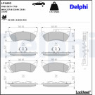 Delphi | Bremsbelagsatz, Scheibenbremse | LP1692 Delphi | Bremsbelagsatz, Scheibenbremse | LP1692