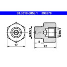 ATE | Adapter, Bremsleitung | 03.3510-0059.1