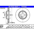 ATE | Bremsscheibe | 24.0322-0247.1