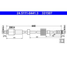 2 x ATE Bremsschlauch | 24.5111-0441.3 2 x ATE Bremsschlauch | 24.5111-0441.3