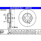 ATE | Bremsscheibe | 24.0125-0119.1