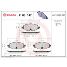 Brembo | Bremsbelagsatz, Scheibenbremse | P 85 147