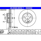 ATE | Bremsscheibe | 24.0322-0232.1
