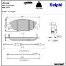 Delphi Bremsbelagsatz, Scheibenbremse LP1655
