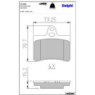 Delphi Bremsbelagsatz, Scheibenbremse LP1680