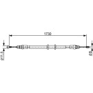 1 987 482 549 Seilzug, Feststellbremse 1 987 482 549 Seilzug, Feststellbremse