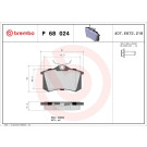 BREMBO P 68 024 Bremsbeläge exkl. Verschleißwarnkontakt, mit Bremssattelschrauben