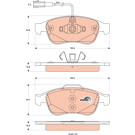 GDB1873 Bremsbelagsatz, Scheibenbremse COTEC GDB1873 Bremsbelagsatz, Scheibenbremse COTEC