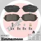 Zimmermann | Bremsbelagsatz, Scheibenbremse | 26579.190.2