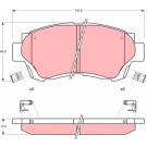 GDB1142 Bremsbelagsatz, Scheibenbremse GDB1142 Bremsbelagsatz, Scheibenbremse