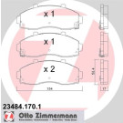 Zimmermann | Bremsbelagsatz, Scheibenbremse | 23484.170.1