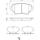 BOSCH Bremsbelagsatz, Scheibenbremse 0 986 494 322