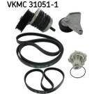 SKF | Wasserpumpe + Keilrippenriemensatz | VKMC 31051-1