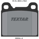 Textar | Bremsbelagsatz, Scheibenbremse | 2003402