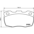Hella Pagid | Bremsbelagsatz, Scheibenbremse | 8DB 355 012-871
