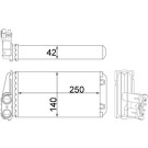 Mahle | Wärmetauscher, Innenraumheizung | AH 186 000S