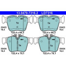 13.0470-7316.2 Bremsbelagsatz, Scheibenbremse ATE Ceramic