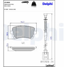 Delphi | Bremsbelagsatz, Scheibenbremse | LP1860