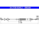 24.3728-0340.2 Seilzug, Kupplungsbetätigung 24.3728-0340.2 Seilzug, Kupplungsbetätigung