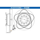 ATE Bremsscheibe PowerDisc 24.0310-0356.1