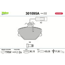 Valeo | Bremsbelagsatz, Scheibenbremse | 301095A