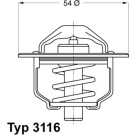 Wahler | Thermostat, Kühlmittel | 3116.82D