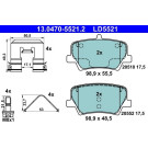 Bremsbelagsatz, Scheibenbremse ATE Ceramic 13.0470-5521.2