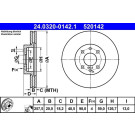 ATE Bremsscheibe PowerDisc 24.0320-0142.1