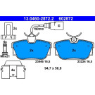 ATE | Bremsensatz, Scheibenbremse | 24.0113-0194.1 + 13.0460-2872.2