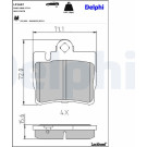 Delphi | Bremsbelagsatz, Scheibenbremse | LP1697