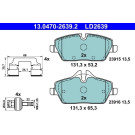 Bremsbelagsatz, Scheibenbremse ATE Ceramic 13.0470-2639.2