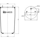FEBI BILSTEIN 44635 Federbalg, Luftfederung FEBI BILSTEIN 44635 Federbalg, Luftfederung