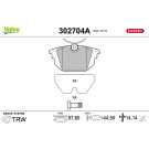 Valeo | Bremsbelagsatz, Scheibenbremse | 302704A