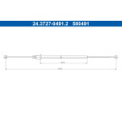 ATE | Seilzug, Feststellbremse | 24.3727-0491.2