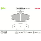 Valeo | Bremsbelagsatz, Scheibenbremse | 302259A