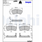 Delphi | Bremsbelagsatz, Scheibenbremse | LP1590 Delphi | Bremsbelagsatz, Scheibenbremse | LP1590