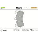 Valeo Bremsbelagsatz, Scheibenbremse ESSENTIAL 302043