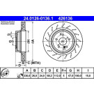 ATE | Bremsscheibe | 24.0126-0136.1