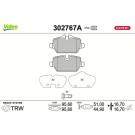 Valeo Bremsbelagsatz, Scheibenbremse EXPERT 302767A