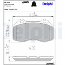 Delphi | Bremsbelagsatz, Scheibenbremse | LP1940