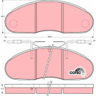 GDB1077 Bremsbelagsatz, Scheibenbremse COTEC GDB1077 Bremsbelagsatz, Scheibenbremse COTEC