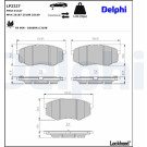 Delphi | Bremsbelagsatz, Scheibenbremse | LP2227