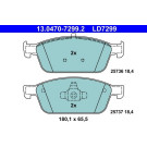 Bremsbelagsatz, Scheibenbremse ATE Ceramic 13.0470-7299.2