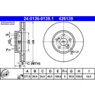 ATE | Bremsscheibe | 24.0126-0139.1