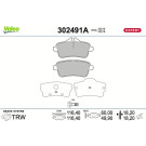 Valeo | Bremsbelagsatz, Scheibenbremse | 302491A
