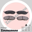 Zimmermann | Bremsbelagsatz, Scheibenbremse | 23536.160.1