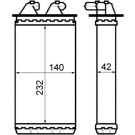 Mahle | Wärmetauscher, Innenraumheizung | AH 149 000S