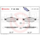 P 24 034 Bremsbelagsatz, Scheibenbremse PRIME LINE