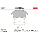 Valeo | Bremsbelagsatz, Scheibenbremse | 301004A